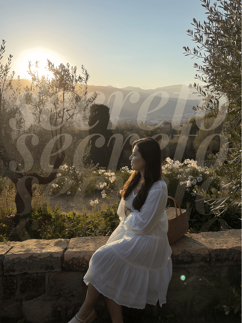 foto de letícia num jardim